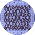 thumbnail image 1 of Ahgly Company Machine Washable Indoor Round Oriental Blue Traditional Area Rugs, 6' Round, 1 of 4