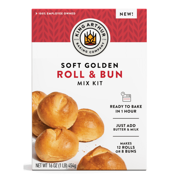King Arthur Baking Company Soft Golden Roll & Bun Mix, 16oz