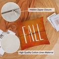 thumbnail image 2 of Set of 4 Fall Pillow Covers 12x12 Inch Fall Thanksgiving Pumpkins Throw Pillows Covers Autumn Harvest Decorative Cushion Covers Outdoor Sofa Couch Pillow Cases Fall Halloween Decorations (12 by 12), 2 of 5