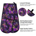 thumbnail image 4 of Dailycode Double Sided Oven Mitt with Loop Heat Resistant Kitchen Long Potholders 7" x 35" Colorful Butterflies Outline, 4 of 6
