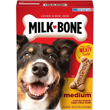 Milk-Bone Original Dog Treats Biscuits for Medium Dogs, 24 oz