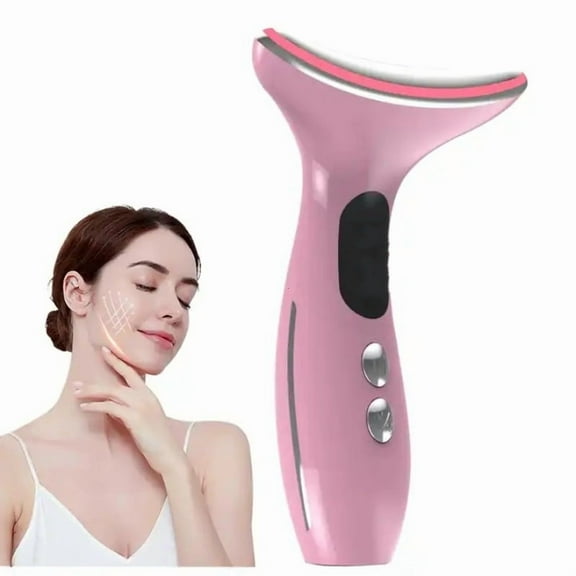Facial Neck Massager for Skin Care Electric Face Neck Lifting Massager with 45℃ Heat & 3 Massage Modes for Wrinkles Facial Massager