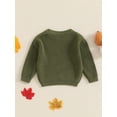 thumbnail image 6 of Loicainy Toddler Baby Boys Girls Halloween Sweaters 3 6 9 12 18 24 Months 2T 3T Witch Pumpkin Letter Ghost Long Sleeve Round Neck Ribbed Knitted Pullover Tops, 6 of 9