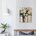 thumbnail image 2 of FCXZI Floral Canvas Wall Art Prints White Botanical Flower Indoor art wall decoration home is suitable for living room, bedroom, office, dining room, club decoration, hanging paintings, 2 of 5
