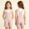 thumbnail image 5 of Kiijoy Girl Checkered Overalls Shorts Summer Casual Gingham Sleeveless Romper, Sizes 10-11, 5 of 7