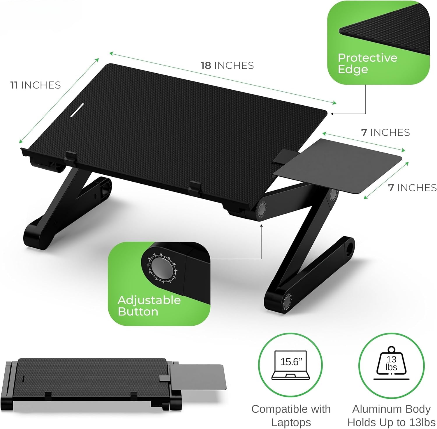 Adjustable Computer Keyboard Stand for Desk, Keyboard & Mouse Riser, Ergonomic Portable Stand for Desktop, Computer Keypad Riser for Desk