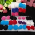 thumbnail image 4 of Grandest Birch 6 Pairs/Set Warm Furry Square Round Star Heart Plastic Stick Earrings Plastic, Fleece Multi-color, 4 of 8