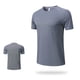 thumbnail image 4 of Tops para hombre, blusas y camisas de manga corta con cuello redondo para hombre, camisetas casuales holgadas deportivas transpirables de media manga de color liso para hombre, blusas de manga corta c, 4 of 9