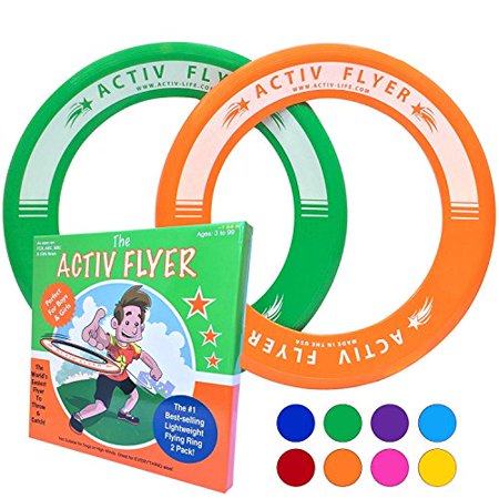 best kids ring frisbees [green/orange] play ultimate toss games with friends and family outdoors - indoor gym flying disc toys for top frisby golf - sports christmas gifts & birthday presents (Best Rpg Games To Play With Friends)