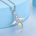 thumbnail image 3 of FJ Guardian Angel Necklace for Women 925 Sterling Silver Citrine Pendant November Birthstone Jewelry Gifts for Mom Wife Daughter, 3 of 8