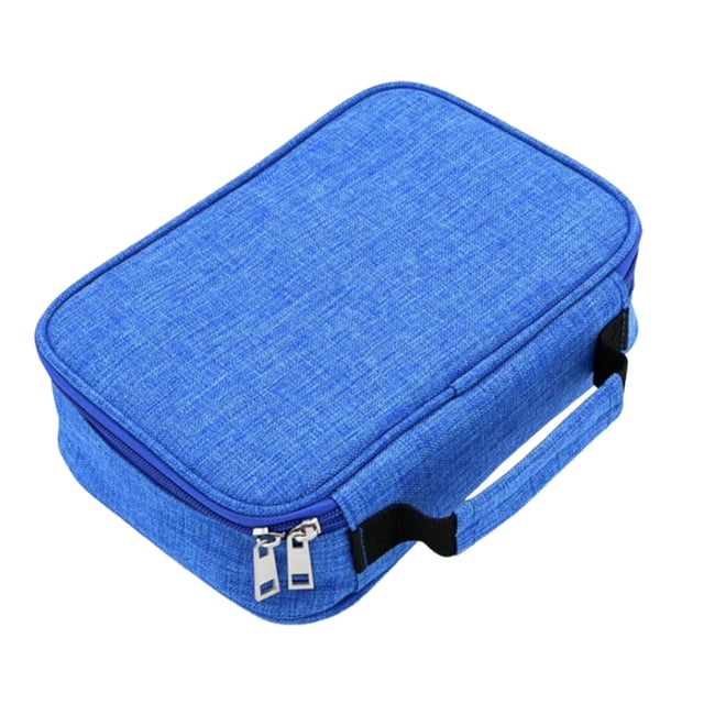 72-Compartment Multifunctional Zipper Pencil Case, Portable Stationery Organizer with Removable Sleeves, Durable Storage for School, Office, or Travel