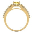 thumbnail image 4 of Halo Engagement Ring for Women - 1.83ct Natural Citrine in 14K Yellow Gold Promise Ring, 4 of 6