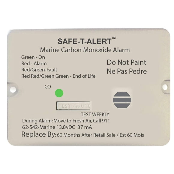 Detector de CO2 marino Mti Industries 62-542-R-MARINE-WH blanco