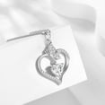 thumbnail image 3 of Ydou Love Heart Pendant Necklace for Women, 18K White Gold over Silver April Birthstone Jewelry Mother's Day Gifts for Women Mom Wife/Lover, 3 of 8