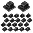 thumbnail image 1 of 100 clips autoadhesivos para guirnaldas de luces exteriores, mini ganchos para cables, organizador de cables, color negro., 1 of 5