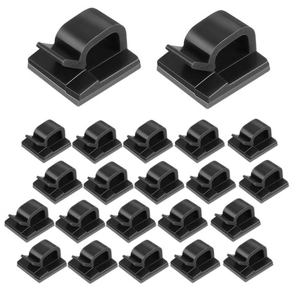 100 Pc Outdoor Light Clips for String Lights Self Adhesive Mini Cable Hooks Wire Clips Hooks Cord Organizer Holder Black