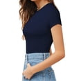 thumbnail image 3 of Body MANGOPOP con cuello redondo y manga corta, camisetas para mujer, 3 of 5