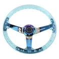 thumbnail image 1 of Acrylic Steering Wheel, 14in Diameter Compatible with Most Standard Wheel Adapters, Smooth Texture, Stylish and Luxurious Design, Strong Repairability, for Car Racing ATV Kart UTV,, 1 of 7
