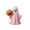B, variant on XHKUYI Pink Halloween Ghost Figurine 4.7 inches, Cute Pink Pumpkin Ghost Figurine, Miniature Ghost Statue for Indoor Dining Table, Mantel, Shelf Decoration