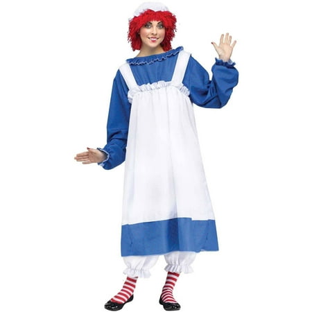 Raggedy Ann Women's Adult Halloween Costume, 1 Size