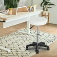 thumbnail image 6 of CZMDZH Adjustable Height Hydraulic Rolling Swivel Salon Stool Chair with Backrest Wheels,1 PC (White）,White, 6 of 8