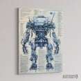 thumbnail image 2 of Mech War Military Robot Schematic Canvas Wall Art Print 12X16", 2 of 4