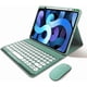 thumbnail image 1 of iPad 10th Generation 2022 Keyboard Case with Mouse Cute Round Keys Detachable Bluetooth Keyboard Slim Smart Cover with Pencil Holder (Dark Green), 1 of 4