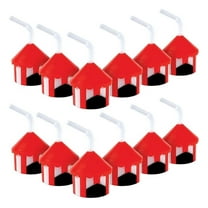 Big Top Plastic Cups with Straw,12 pack