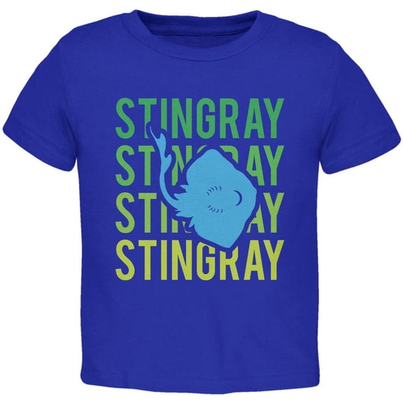 Stingray Ray Stacked Repeat Toddler T Shirt Royal 2T