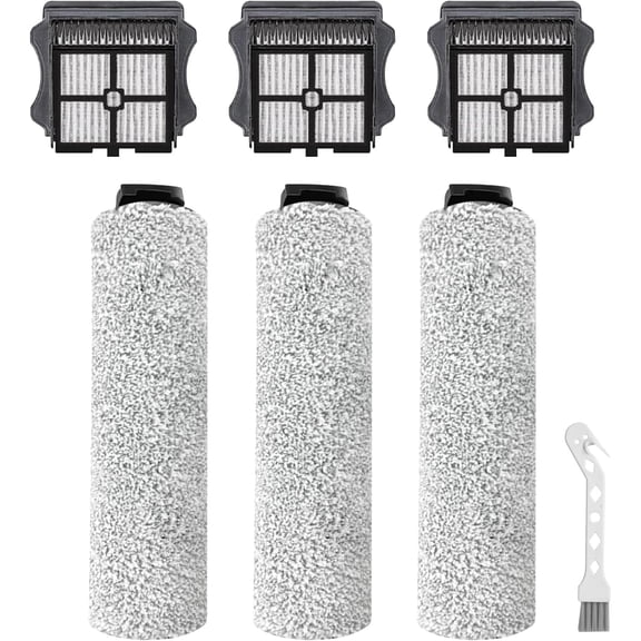 Replacement Brush Rollers and Filters Kit for Tineco iFloor 3 and iFloor One S3 Cordless Wet Dry Vacuum Cleaner,Accessories inclue 3 HEPA Filters & 3 Brush Rollers