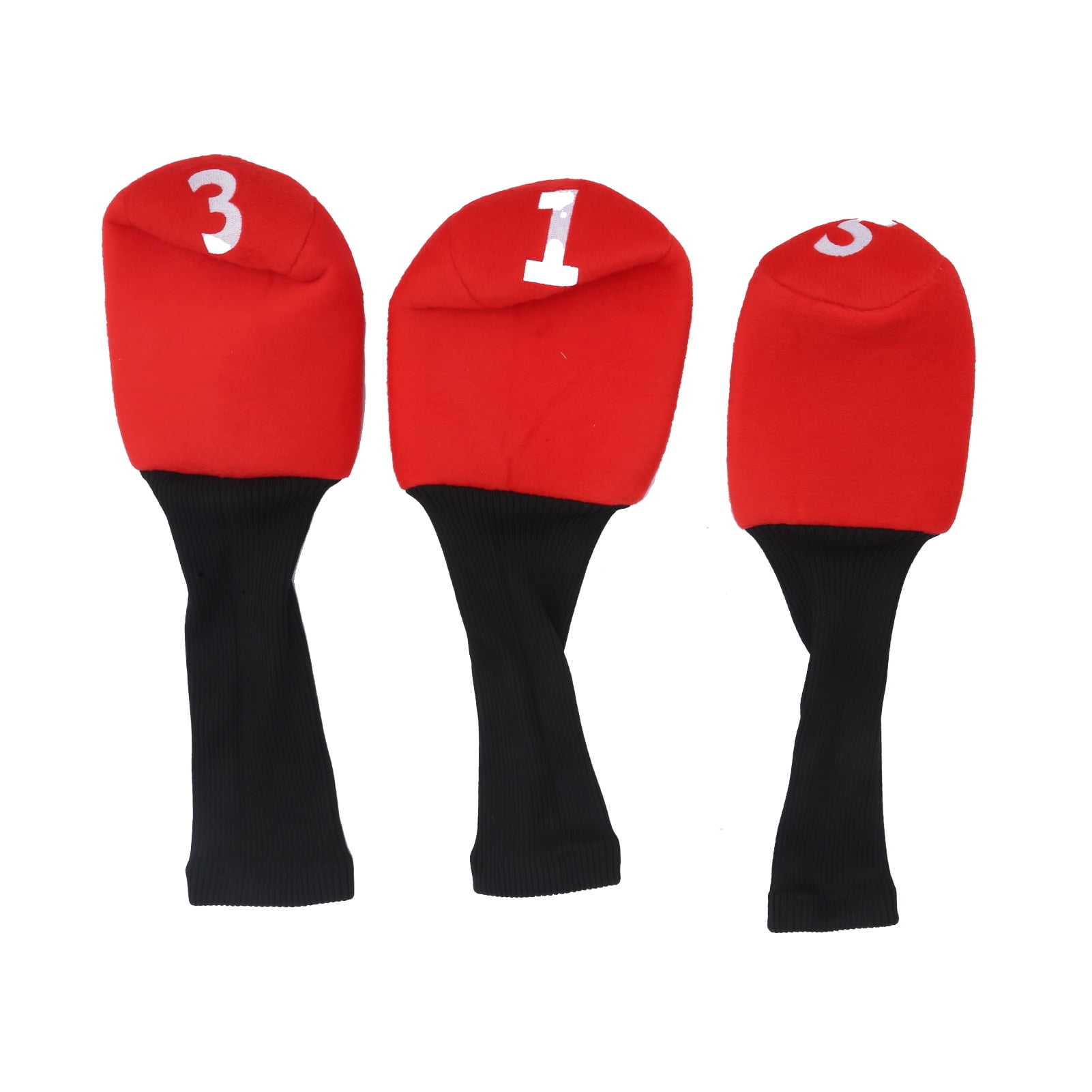 3pcs Durable Head Golf Cover Headcover Clubs Cover Protector for Driver Fairway Wood Head