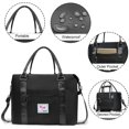 thumbnail image 3 of Bolsa de viaje Bolsa de transporte de gran capacidad para viajes Mochila de fin de semana ligera impermeable Bolsa de deporte separada para artículos secos y húmedos, 3 of 8