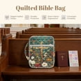 thumbnail image 5 of XYZCANDO Cross Bible Cases for Woman Florals Quilted Bible Books Carrying Case with Durable Handle Fashion Large Bible Bag Bible Study Supplies Accessories Journaling Kit, 5 of 7