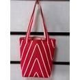 thumbnail image 1 of Granjero Gordo Bolso de mano tejido y bolsas de cosméticos, bolso de mano tejido elegante de playa de verano, bolso de hombro de 7,87 x 0,78 x 11,81 pulgadas (rojo), 1 of 5