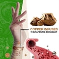 thumbnail image 4 of Juego de 3 pulseras magnéticas para mujeres y hombres - Pulseras ajustables de cobre con imanes - Regalos de joyería para terapia de campo magnético (18, 4 of 4