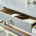 thumbnail image 4 of SAFAVIEH Esther Amish 2 Drawer Rectangle Wood Desk, Grey (22 in. W x 46 in. D x 30 in. H), 4 of 14