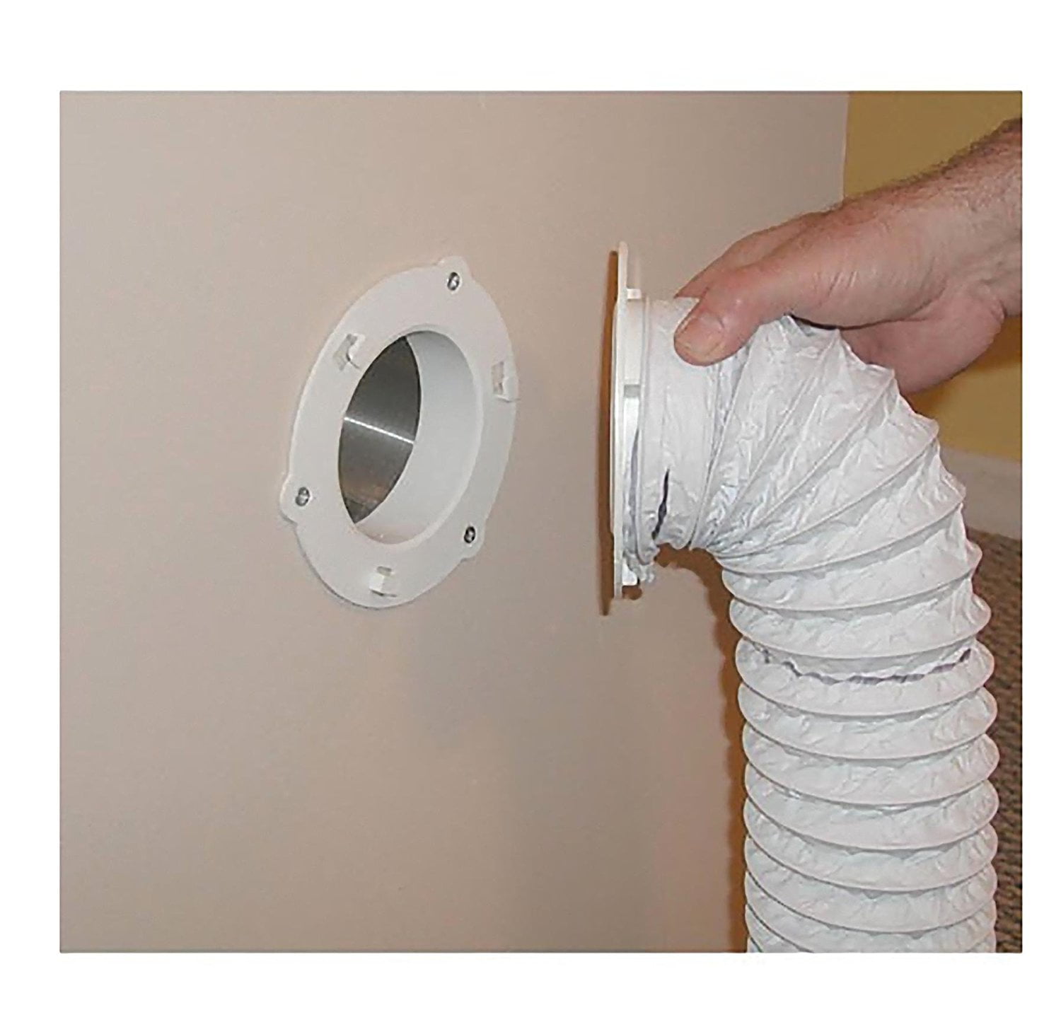 Dryer Vent 6 For 4 Tubes White Connect And Disconnect The Vent Pipe In Seconds By Dryer Dock Walmart Com