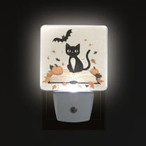 Yayeee LED Night Light for The Home Plug in With Light Sensors 2 Pack, Cartoon Halloween Cat