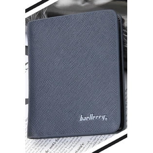 Men's Cross Section 2 Folds Wallet Black