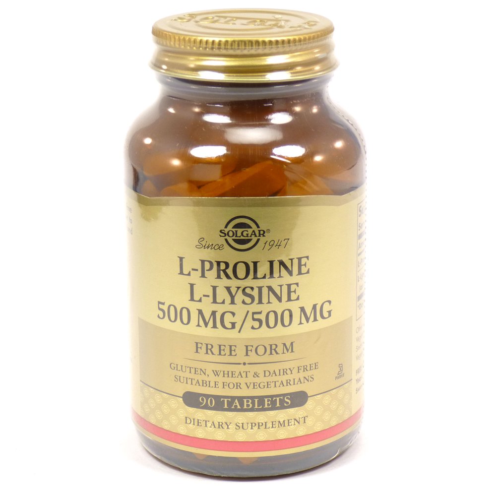 Solgar Vitamin and Herb Solgar LProline/LLysine, 90 ea