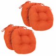 thumbnail image 1 of 16-inch Solid Micro Suede Round Tufted Chair Cushions (Set of 4), 1 of 2