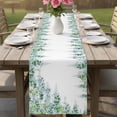 thumbnail image 4 of Sage Green Wisteria Table Runner 90 Inches, Sprinng Summer Pastoral Botanical Bed Runner Dresser Scarves Tabletop for Indoor Outdoor Parties/Ceremony/Banquet, 13" x 90", 4 of 9