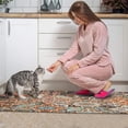 thumbnail image 4 of Bohemian Brown Geometry Rugs and Mats Non Skid Washable Absorbent Microfiber Soft Kitchen Mat for Floor Set Of 2 Decor Stain Resistant 17"x47"+17"x30", 4 of 7