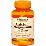 Sundown Calcium Magnesium and Zinc Caplets 100 Caplets (Pack of 6)