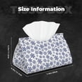 thumbnail image 4 of Kdxio Dark Blue Snowflakes Print Tissue Box Cover,Modern PU Leather Rectangular Tissue Box Holder for Bathroom Living Room Bedroom Office Desk Car Home, 4 of 6