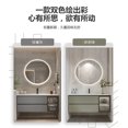 thumbnail image 5 of Marble Smart Bathroom Vanity Cabinet With Sink And Mirror Looking Combination One Hand Wash Basin Washbasin Toilet Round Mirror My Lux Decor Round, 5 of 5