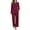 04-Wine Red, variant on MINTREUS Women's Pajama Set Long Sleeve Sleepwear Set Soft Two Piece Matching Set with Pockets