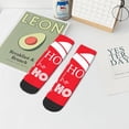 thumbnail image 7 of Pofeuu Saying Ho Ho Ho Print 30cm Socks, Adult Running Hiking Socks for Youth and Adult, 7 of 7