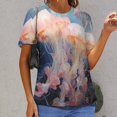 thumbnail image 6 of Jellyfish Ocean Style Women's Short Sleeve T-Shirt Crew Neck Casual Summer Trendy Loose Fit Tops, 6 of 6