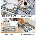 thumbnail image 4 of 19.5x12in Mexican Coffee Drying Mat High Performance Diatom Mud Dish Pad Must have Kitchen Gadget for a Clean, Dry, Coffee Mat and Orderly Counter, 4 of 7
